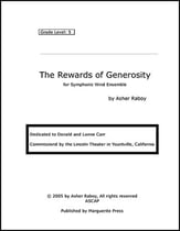 The Rewards of Generosity Concert Band sheet music cover